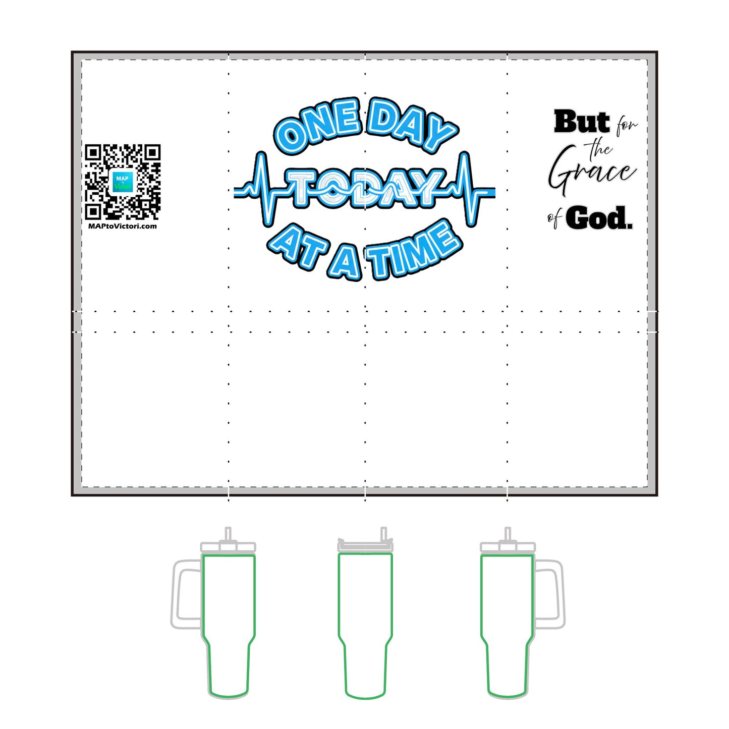 One Day At A Time - 40oz Vacuum Thermal Tumbler