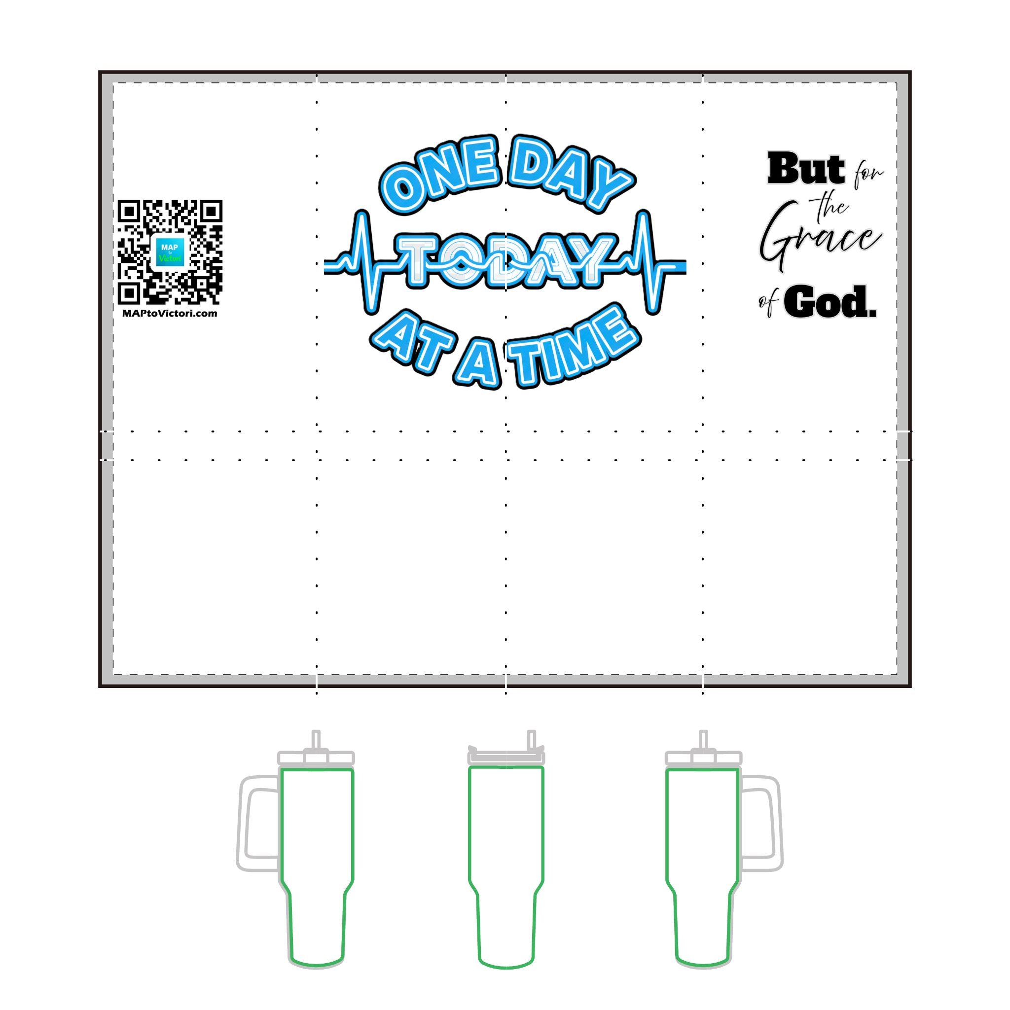 One Day At A Time - 40oz Vacuum Thermal Tumbler