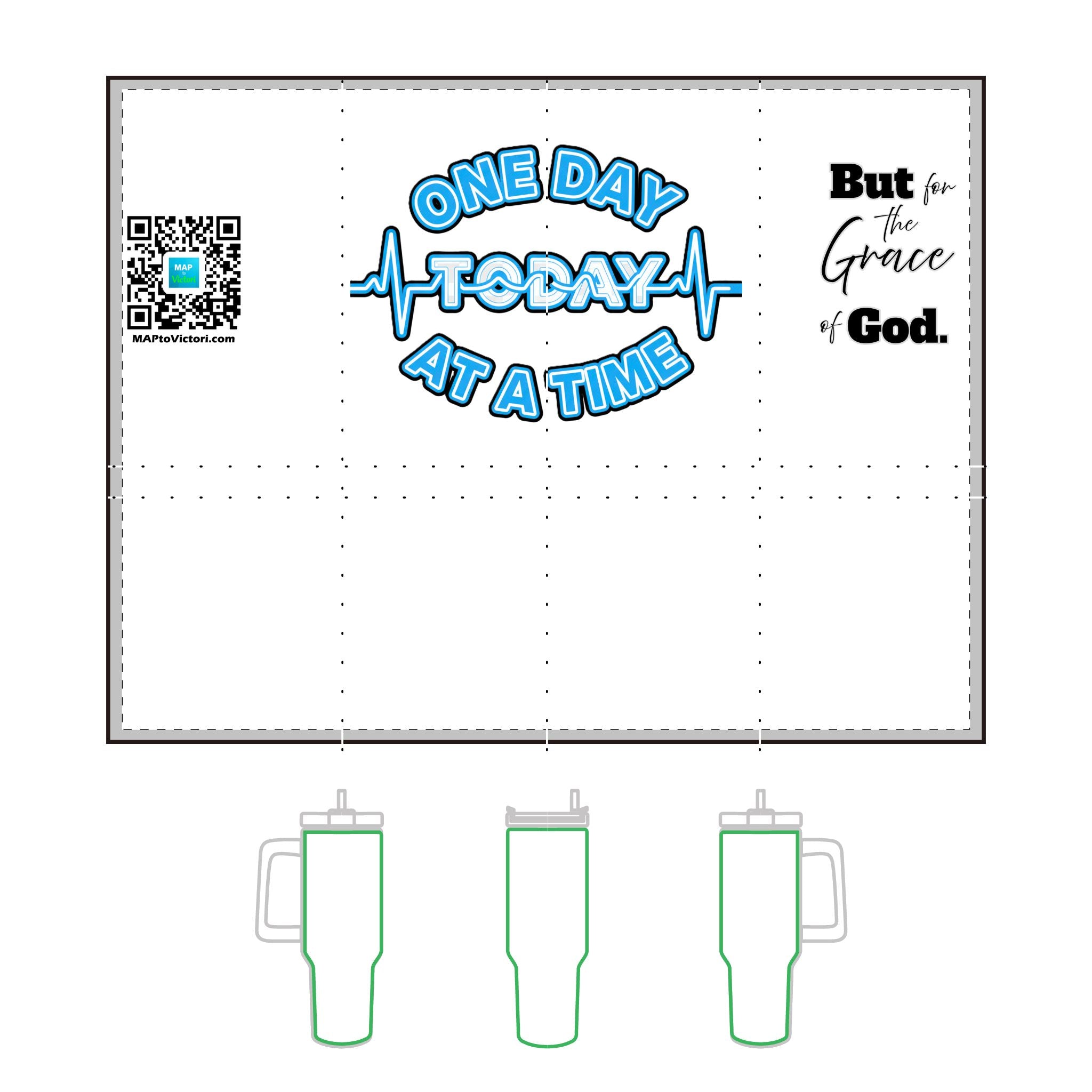 One Day At A Time - 40oz Vacuum Thermal Tumbler