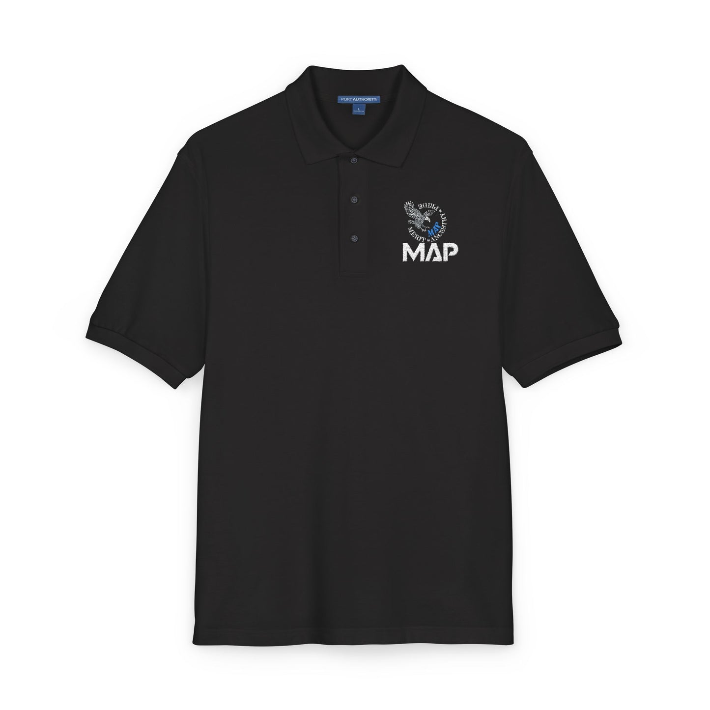 MAP Embroidered Polo Shirt — Professional Logo Work Shirt