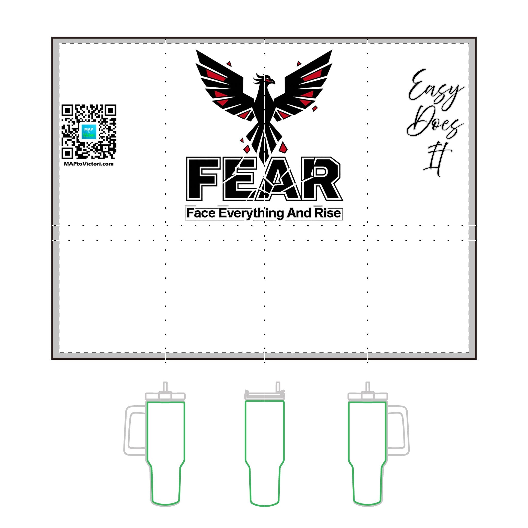 Tumbler -  Fearlessness Collection - 40oz Vacuum Thermal