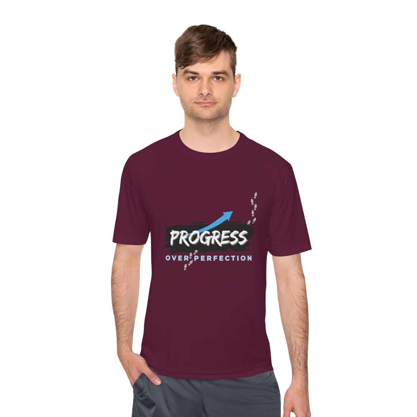 Progress Over Perfection - Moisture Wicking T-Shirt