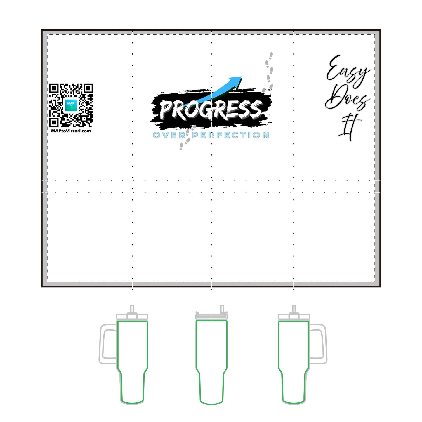 Progress Over Perfection - 40oz Vacuum Thermal Tumbler
